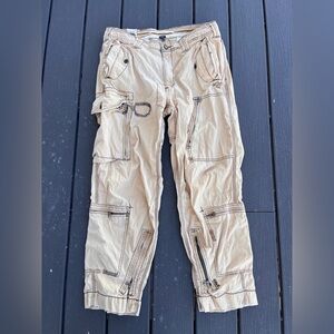 VTG Polo Ralph Lauren Bleecker Aviator Cargo Pants 36x30 Paratrooper Distressed